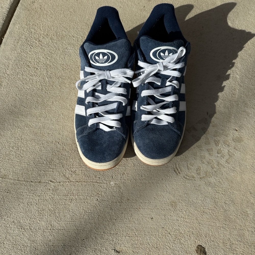 Adidas Dark Blue Sneakers with White Accents